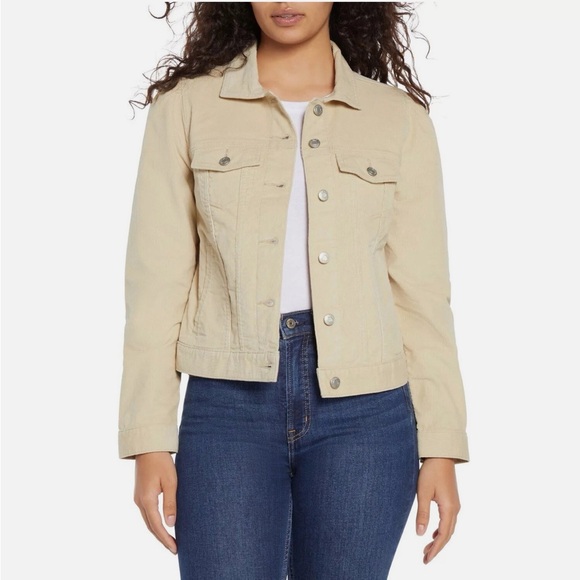 GAP Women's Cream Corduroy Jean Jacket - Picture 5 of 10